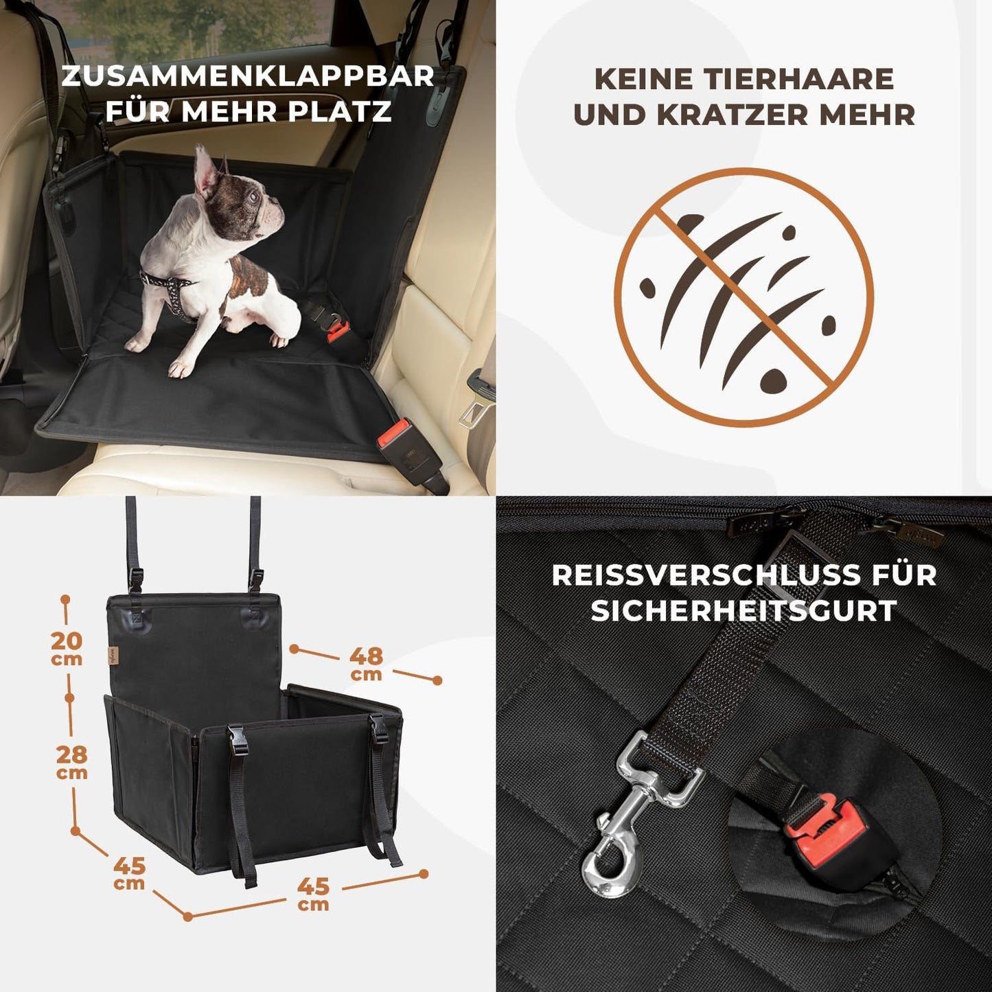 Hundeautositz, S Schwarz
