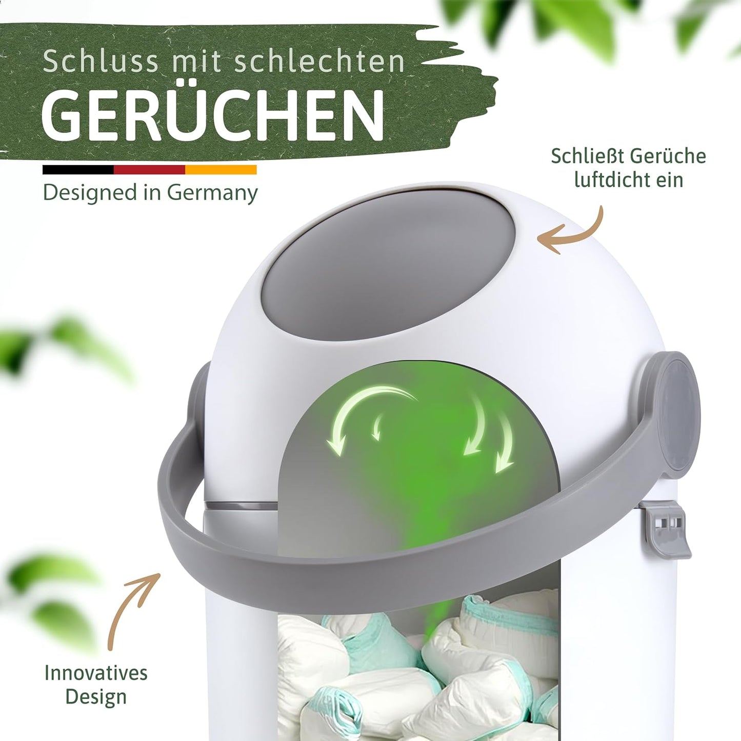 Windeleimer Baby geruchsdicht, ohne Nachfüllkassetten