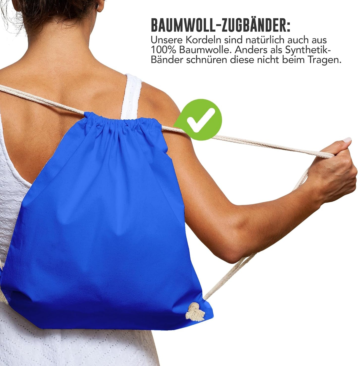 10er-Set Turnbeutel, Royalblau 38 x 42 cm