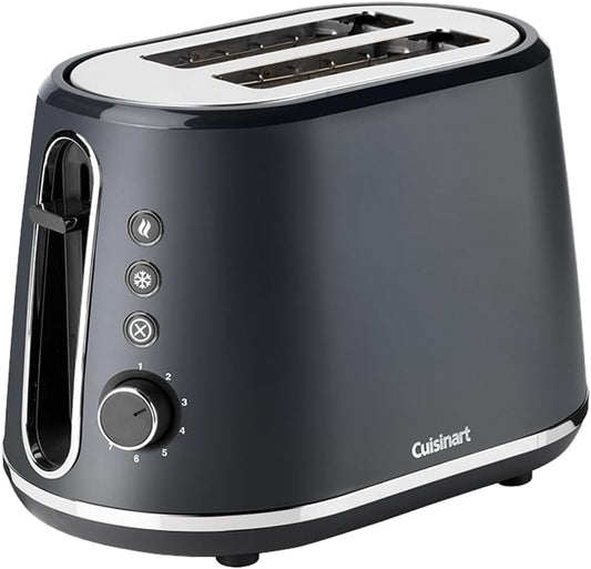 2-Scheiben-Toaster mit extra breiten Schlitzen, Grau 2-Scheiben
