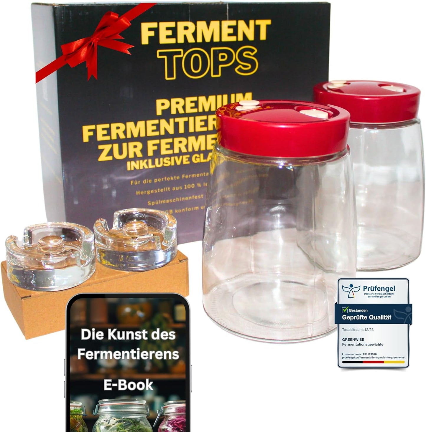 Fermentierglas-Set, Gläser