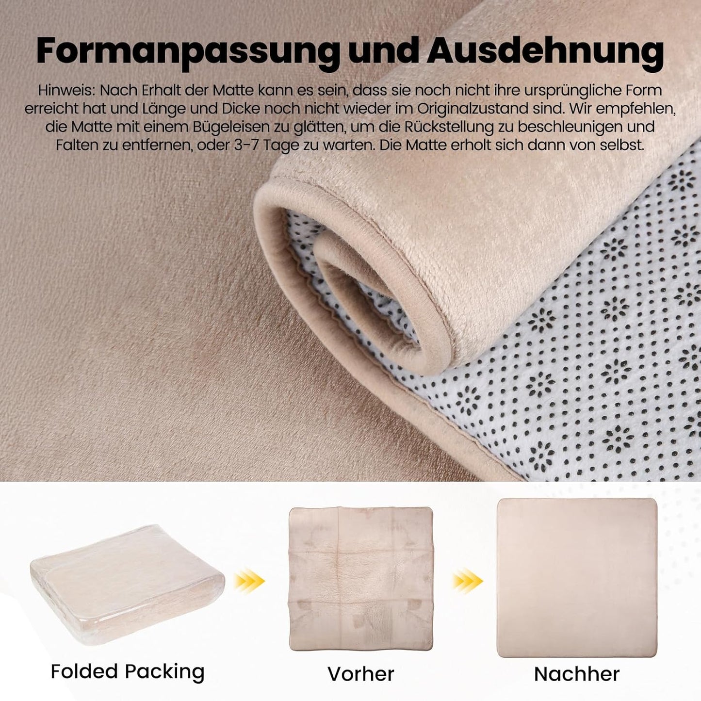 Krabbelmatte, Beige 150cmx200cm