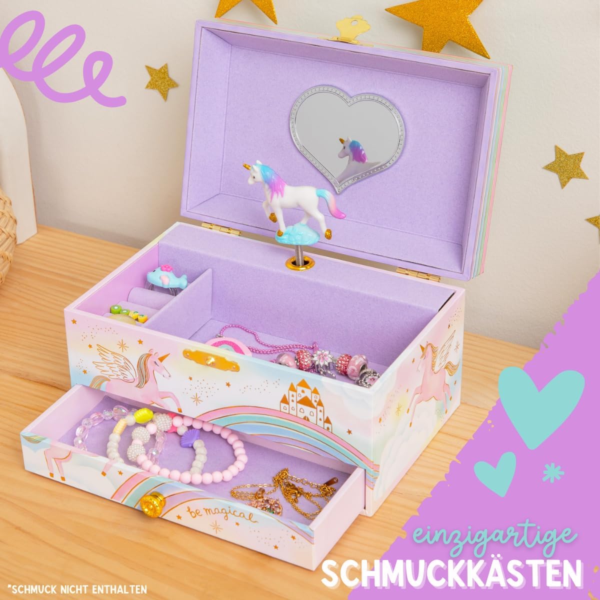 Einhorn-Spieluhr Schmuckkästchen, Zauberhaftes Einhorn