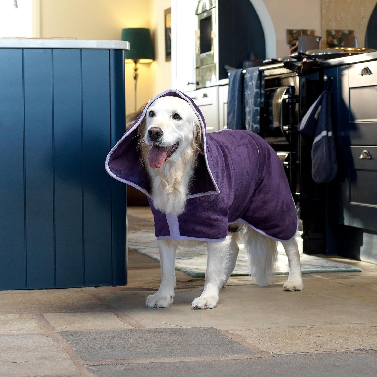 Hundebademantel, S|Aubergine