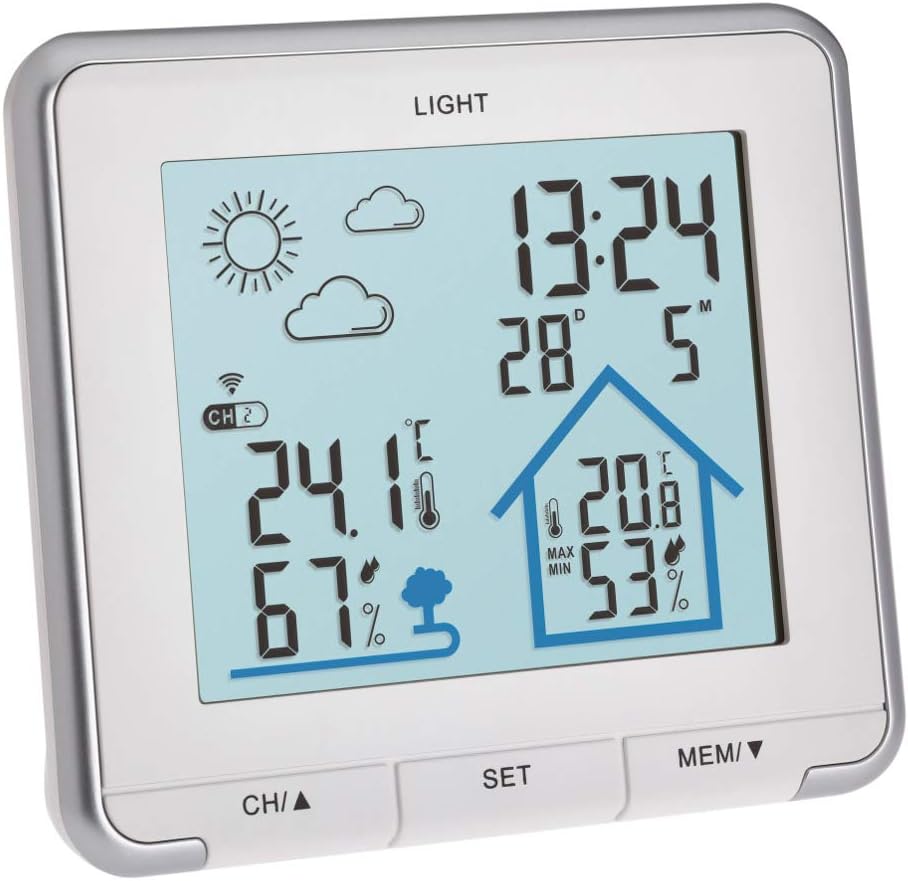 Funk-Wetterstation Life TFA 35.1153 mit Hintergrundbeleuchtung, weiss mit Batterien