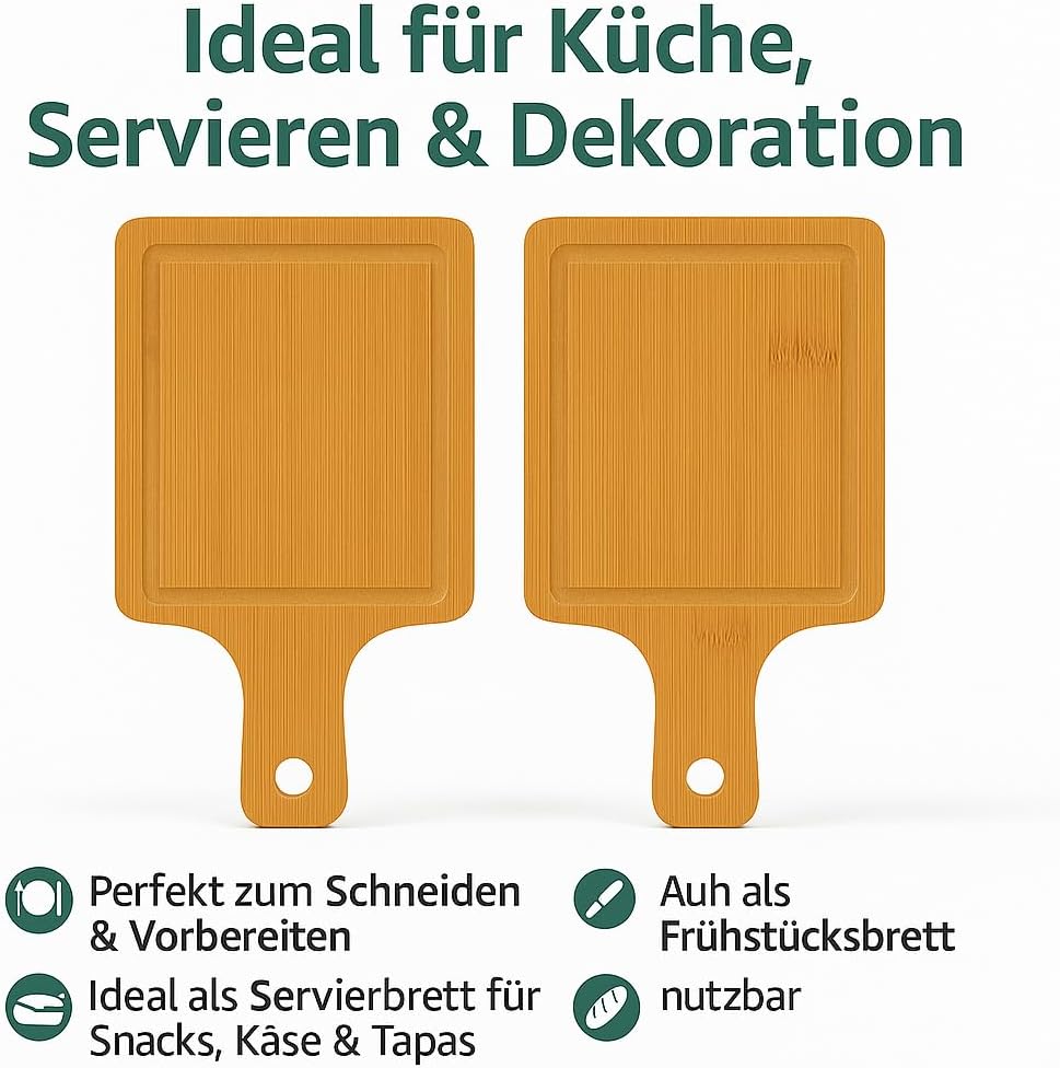 6-teiliges Mini Servierbrett-Set, 6