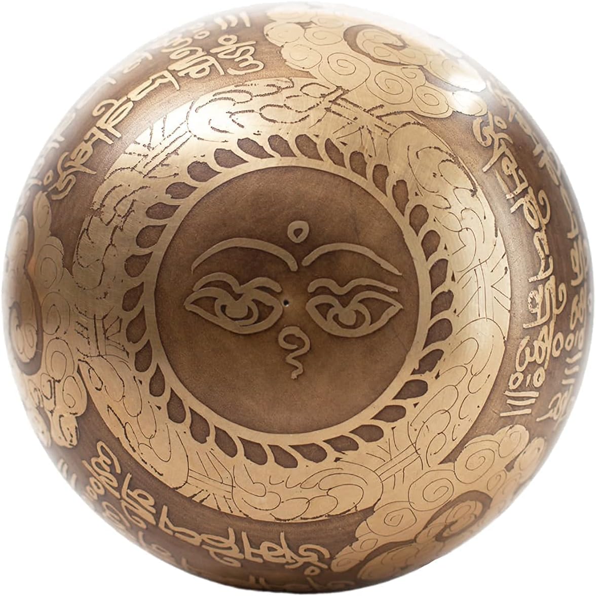 Tibetisches Klangschalen für Meditation 10,2 cm, Gold - Gelb