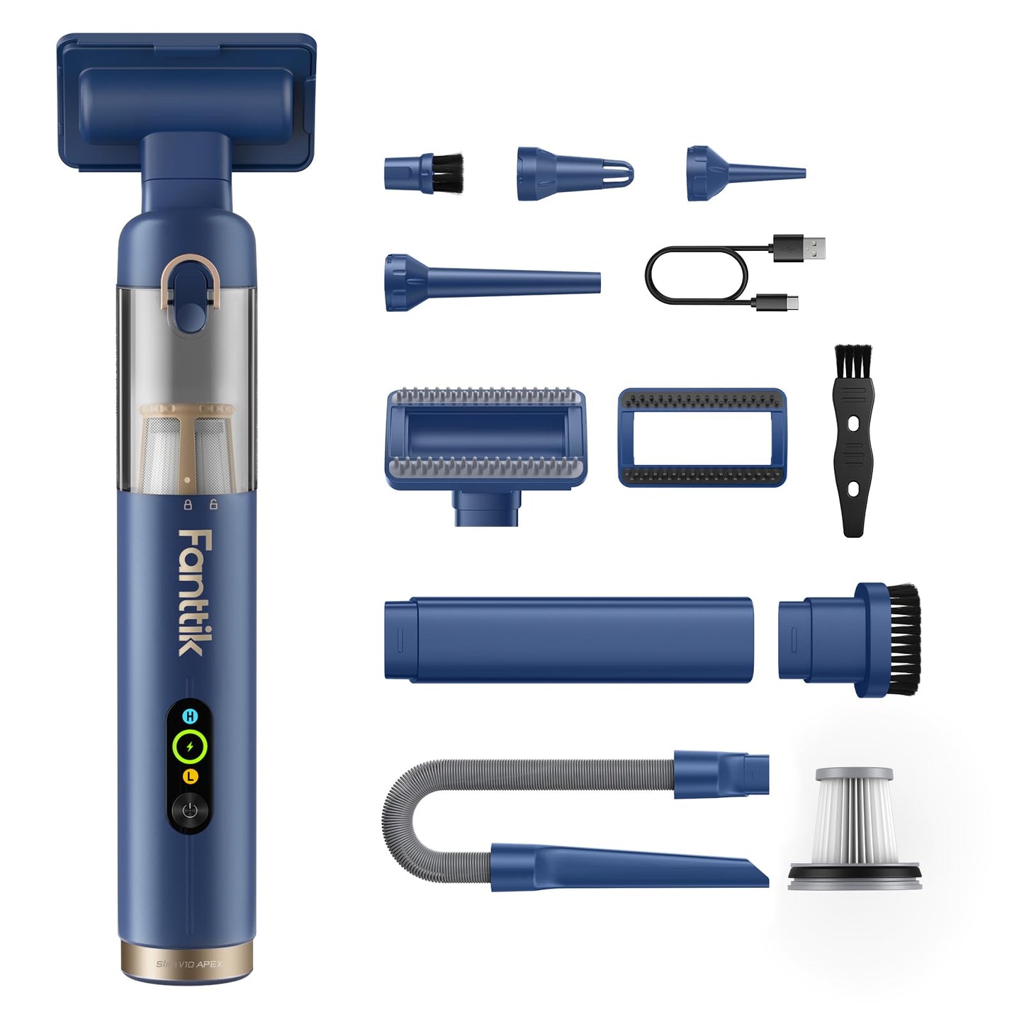 Slim V10 APEX Autostaubsauger, Blau
