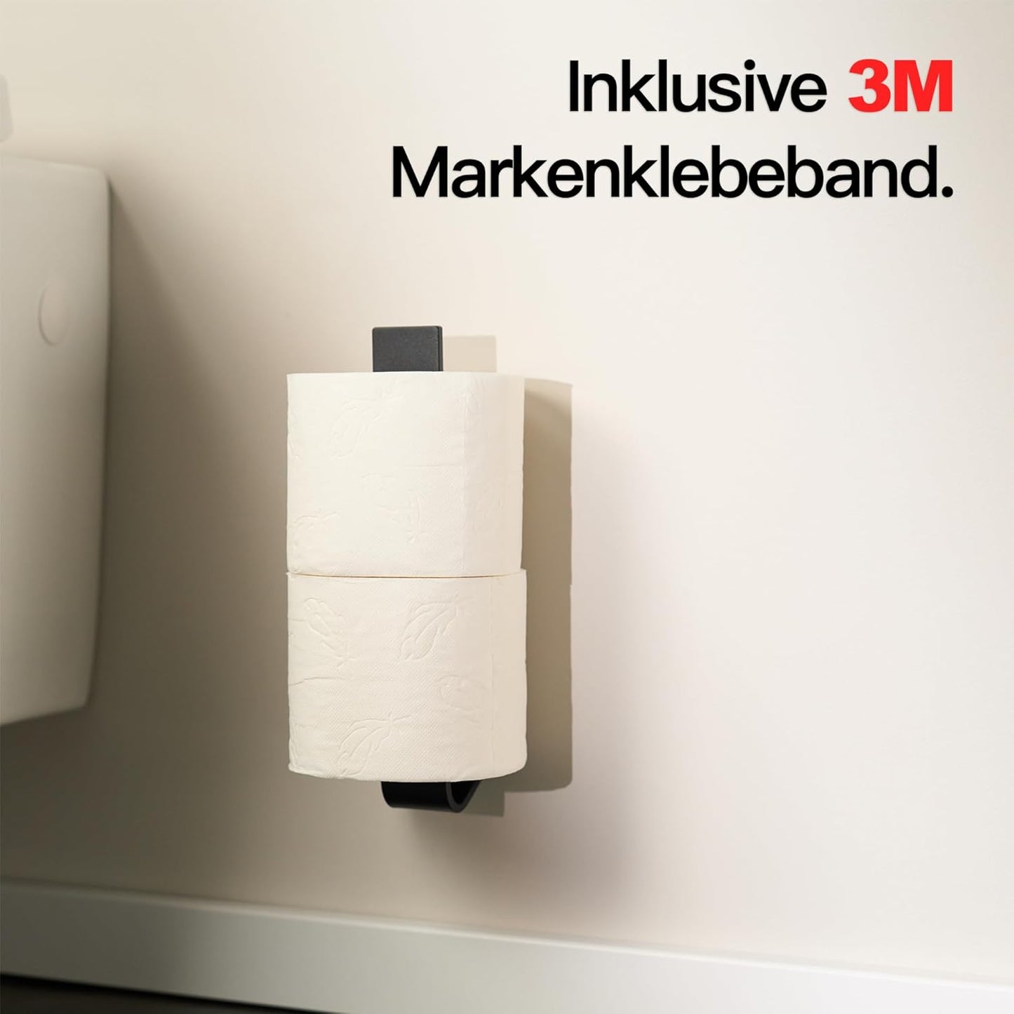 Selbstklebender Ersatzrollenhalter, Matt Schwarz