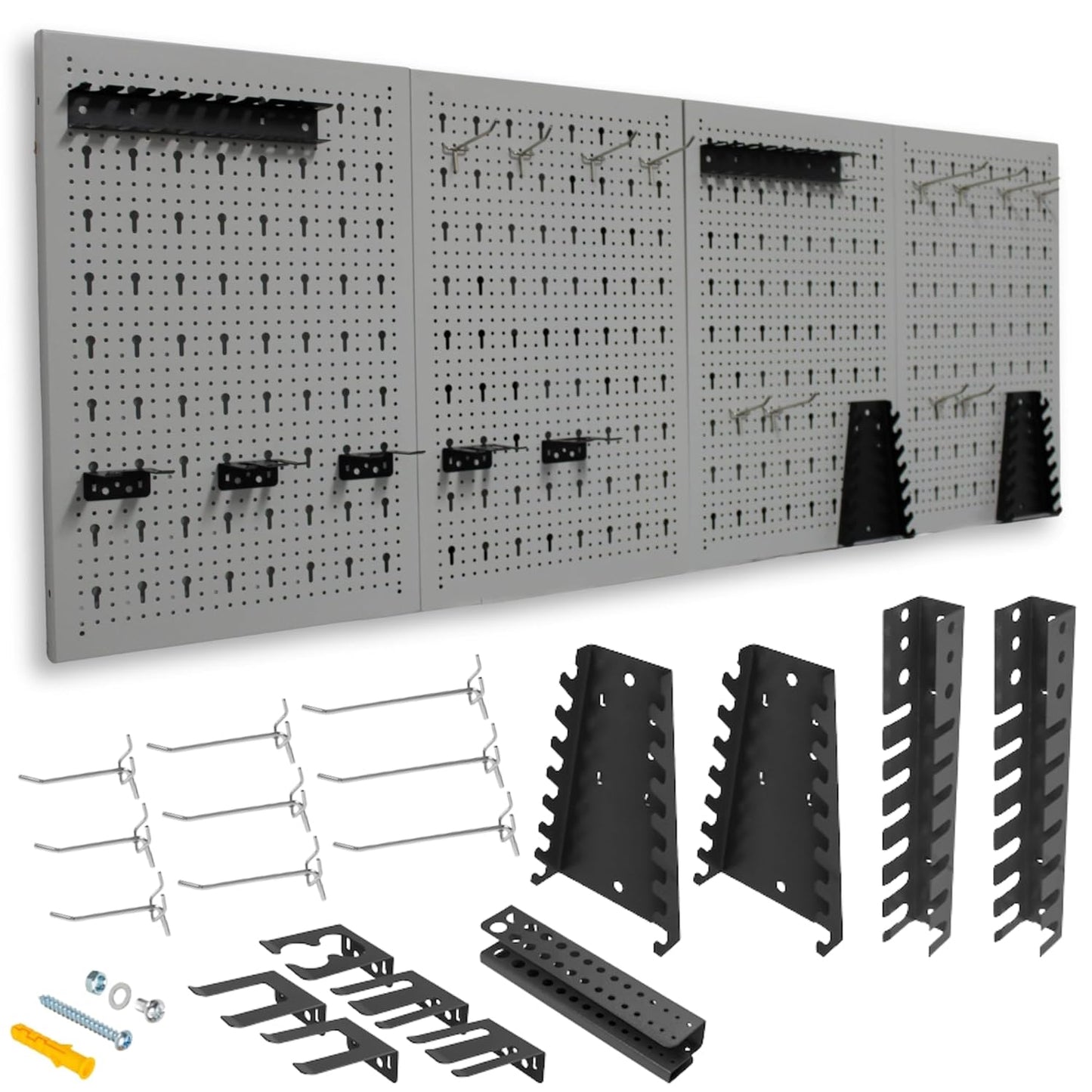 Werkzeugwand-Set mit Haken und Halterungen, Hpth-001 Gris/Negro Fba
