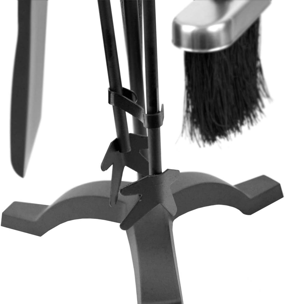 Buxton Kaminbesteck-Set, Schwarz & Nickel