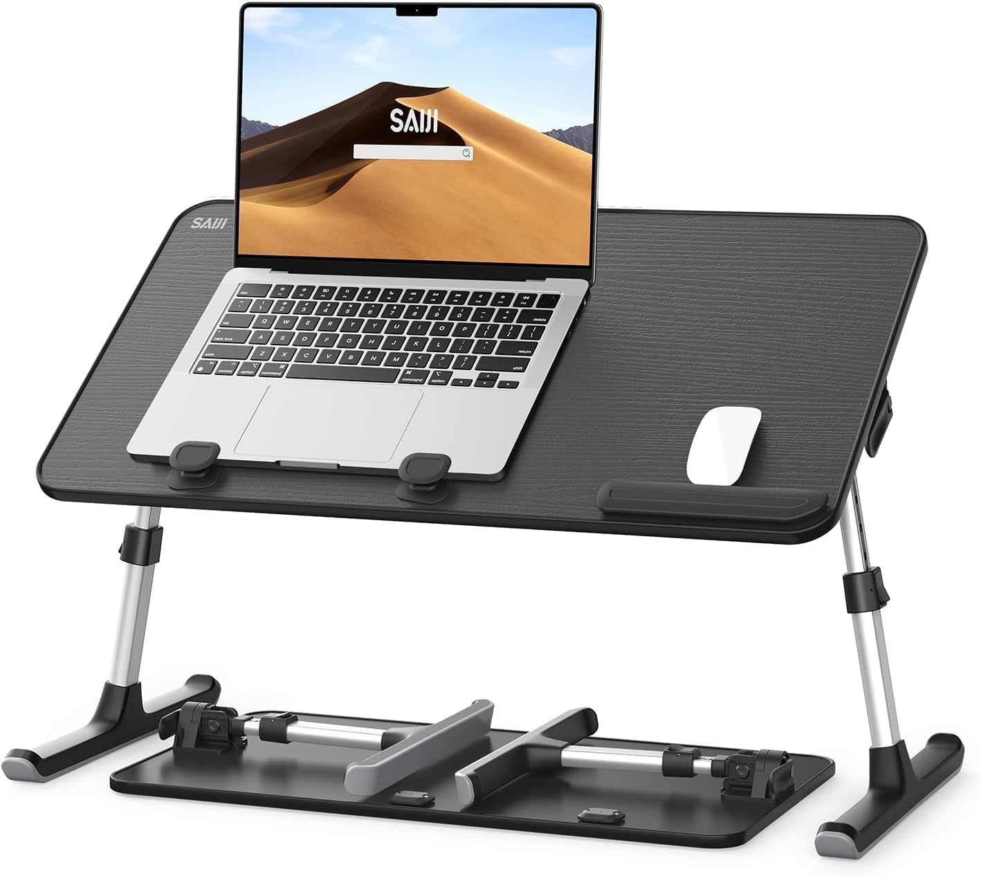 Höhenverstellbarer Lapdesk, Schwarz 52*30 cm