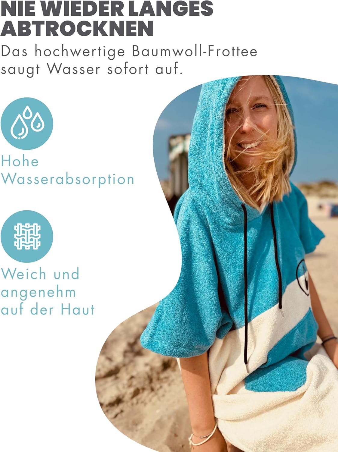 Bade-Poncho Lagos für Erwachsene, Lagos