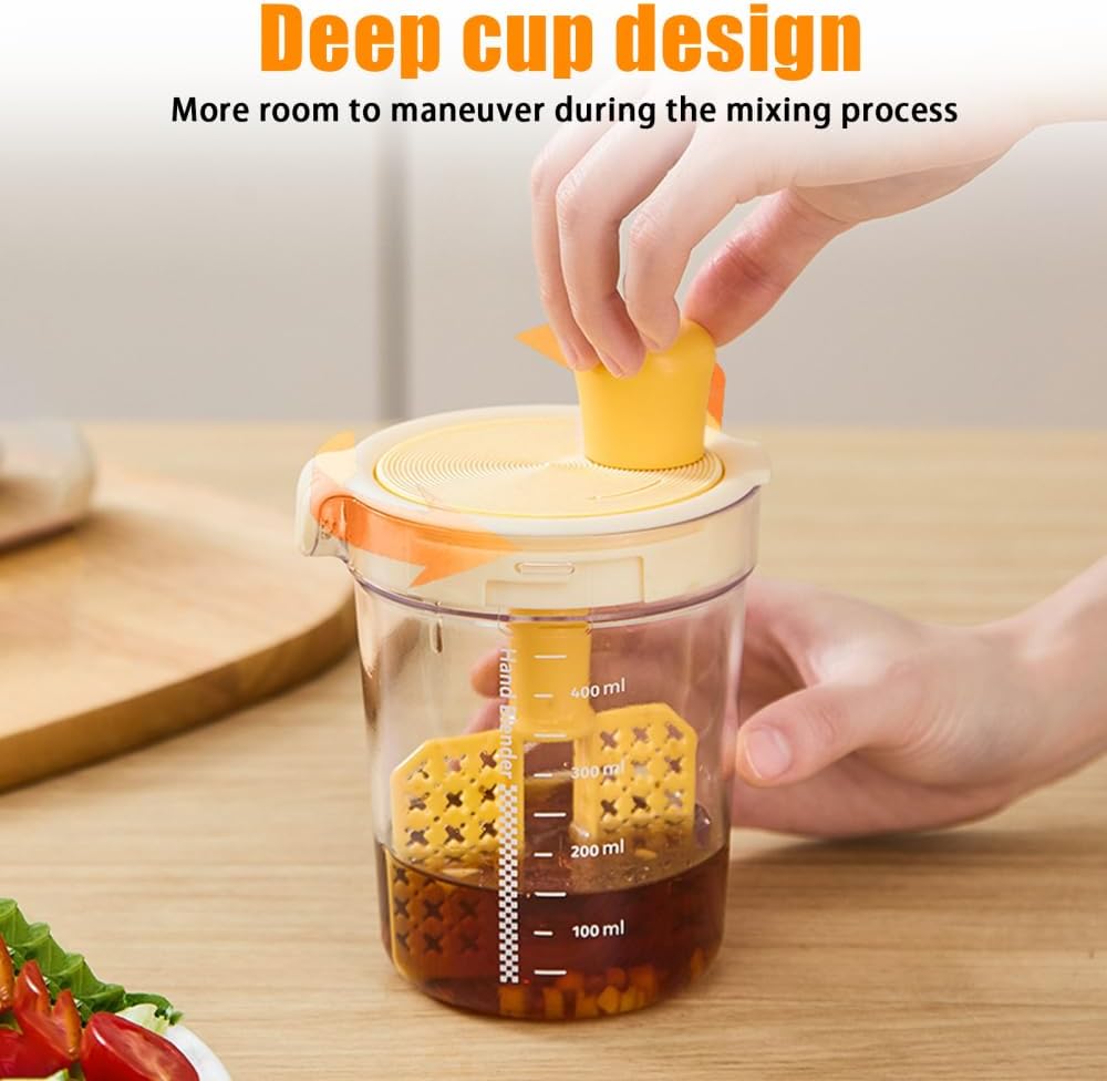Salatdressing-Mixer, Gelb