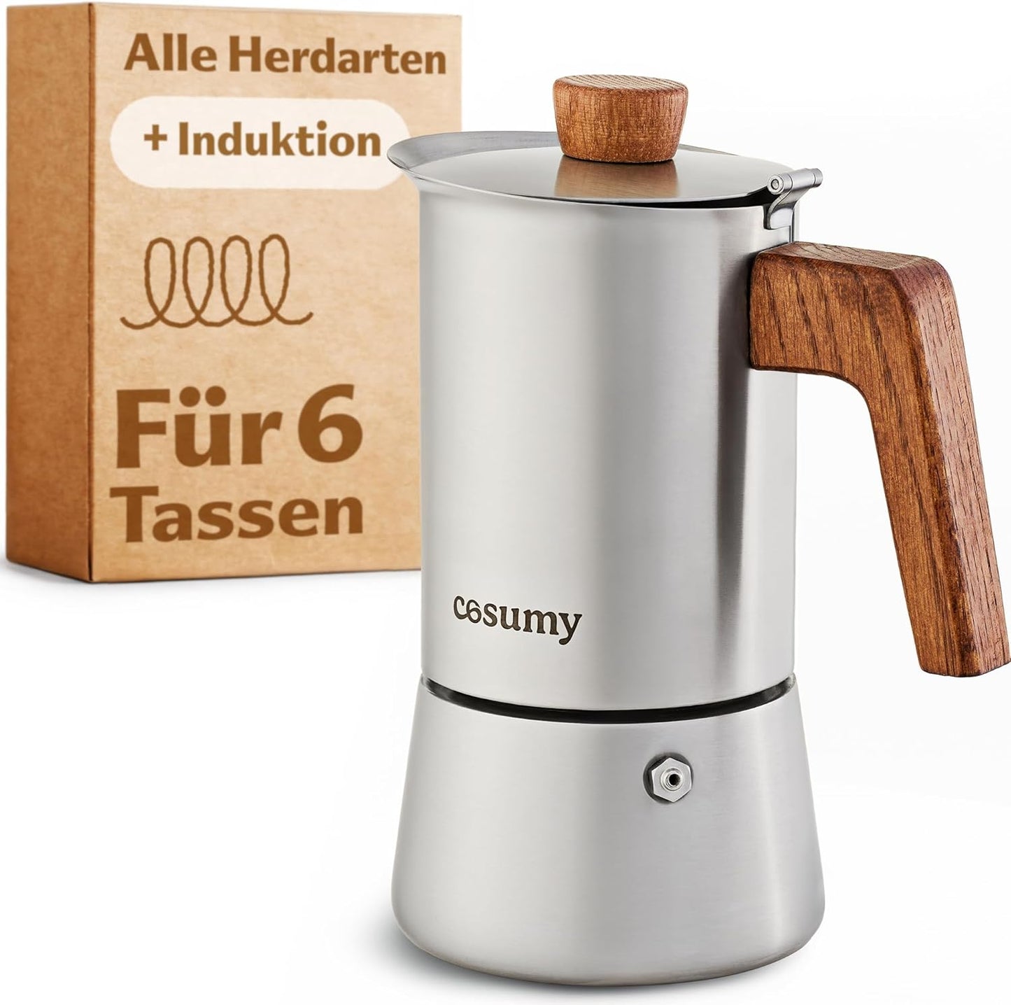 Mokka Espressokocher, 6 Tassen (300ml)