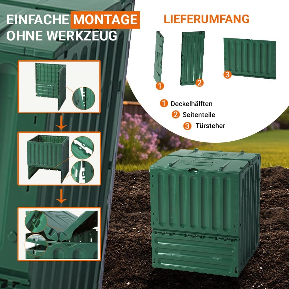 Komposter ECO-King, 400 L Grün