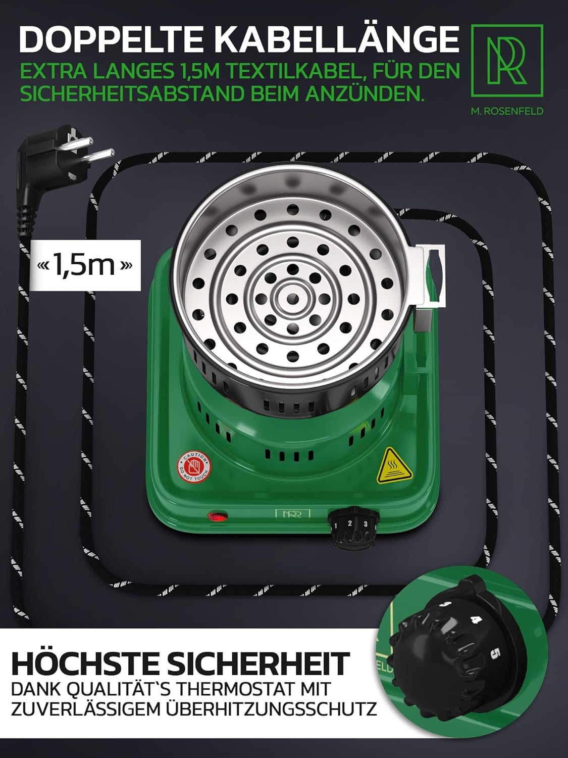 Elektrischer Kohleanzünder, Grün