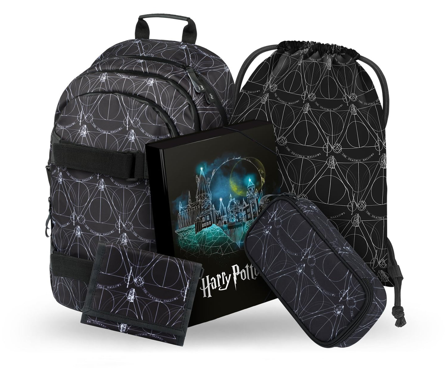 Harry Potter Schulrucksack-Set, Harry Potter Deathly Hallows