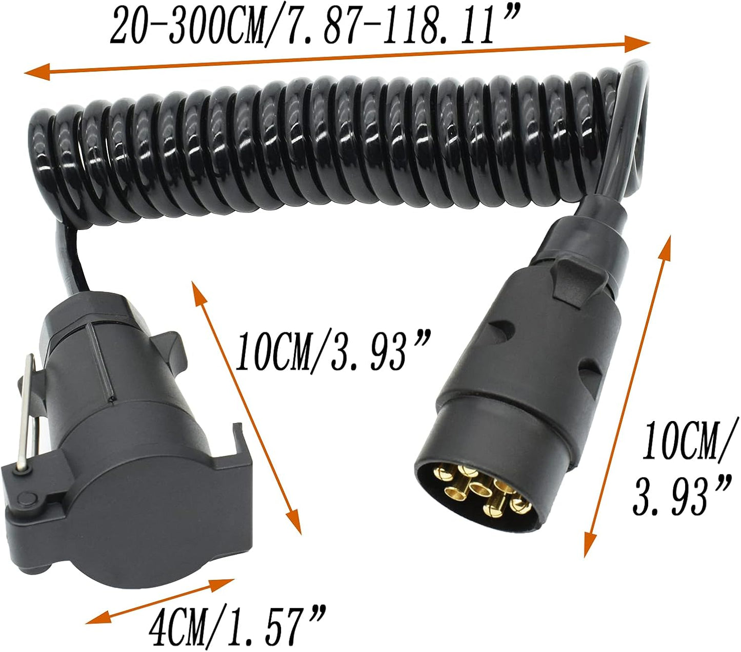7-poliges Anhänger-Verlängerungskabel, 3m
