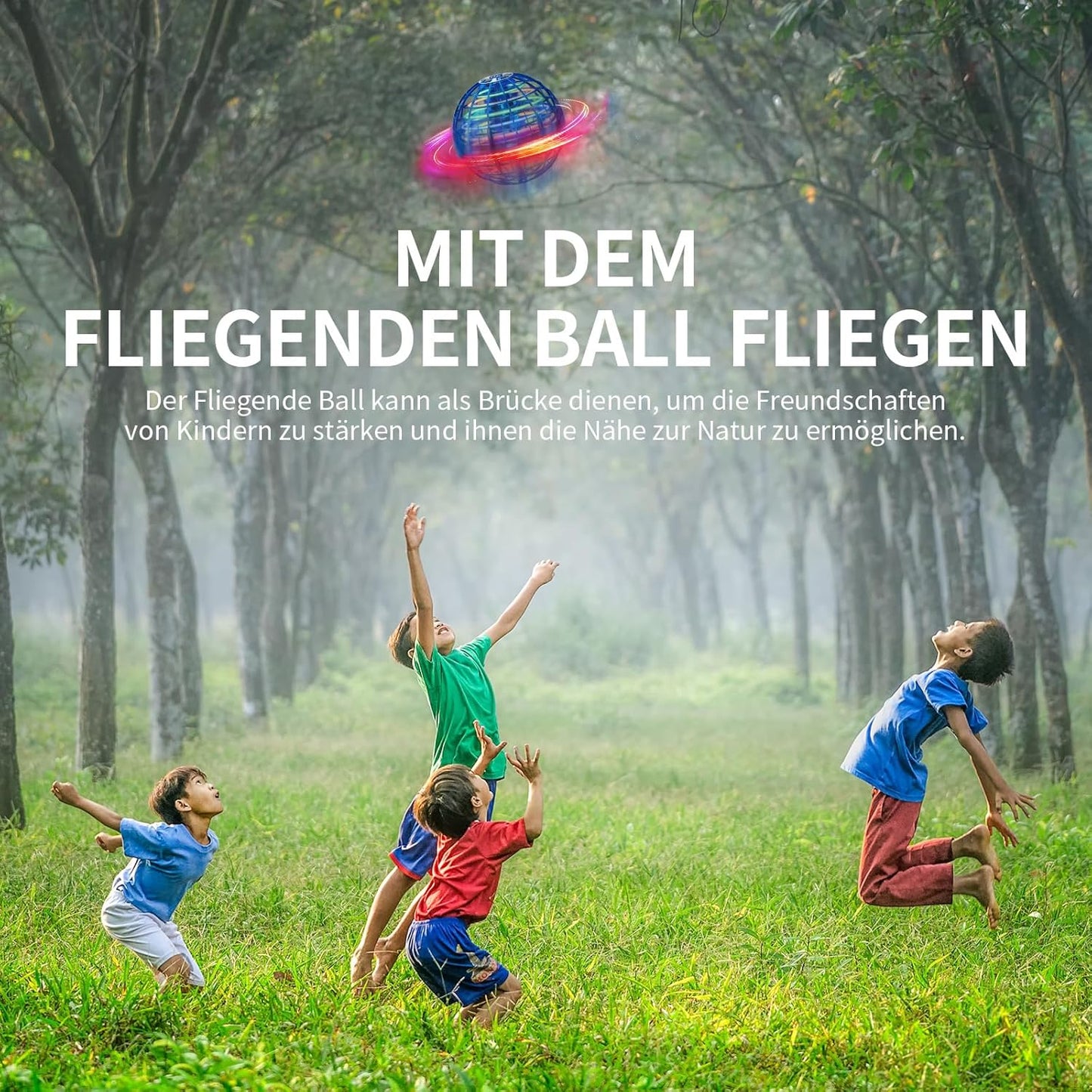 Fliegender Zauberball mit LED-Licht, Rosa