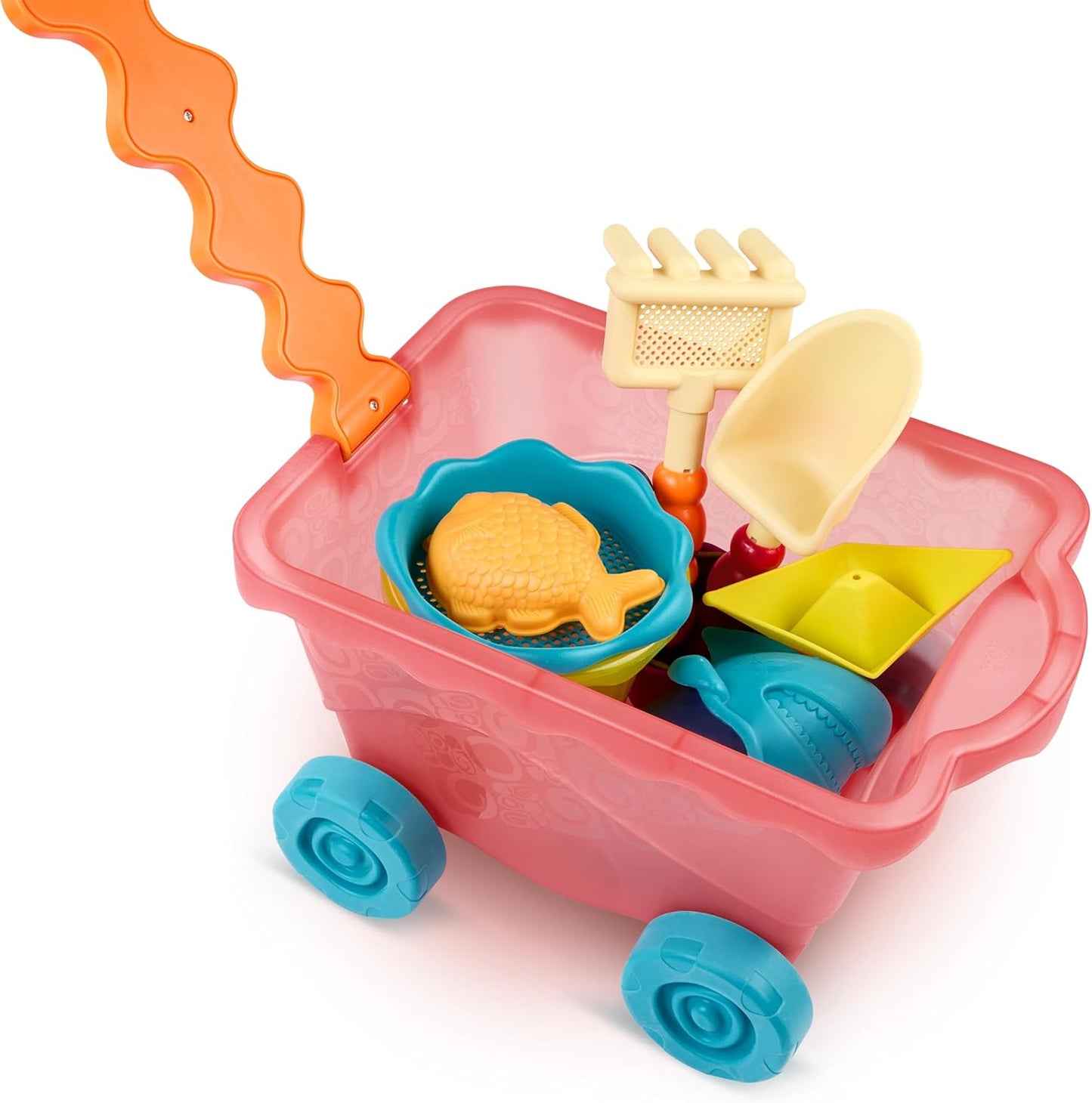 Wavy-Wagon Strandspielzeug-Set 10-teilig, Rot