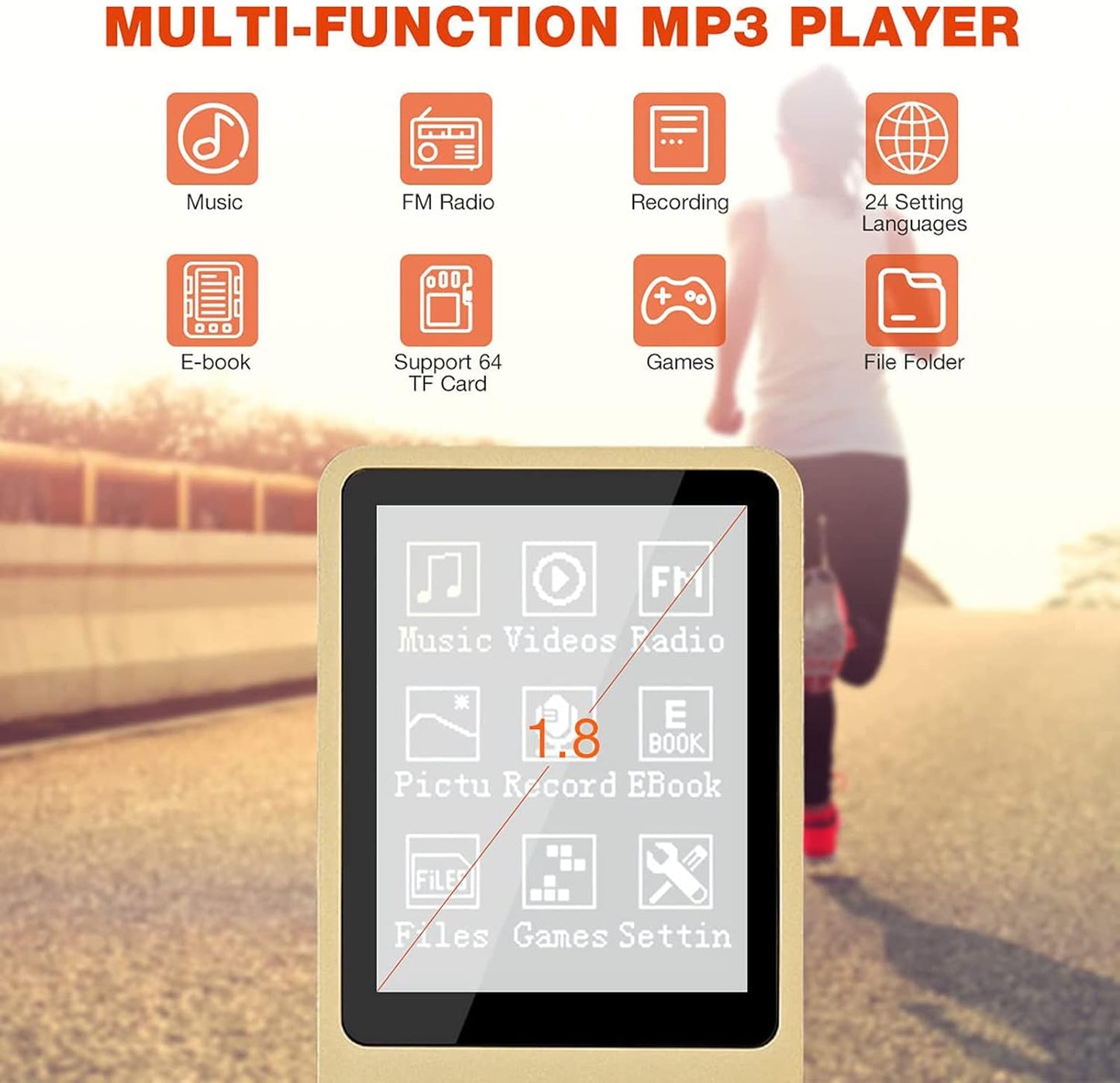 Digitaler Musik-Player, gold