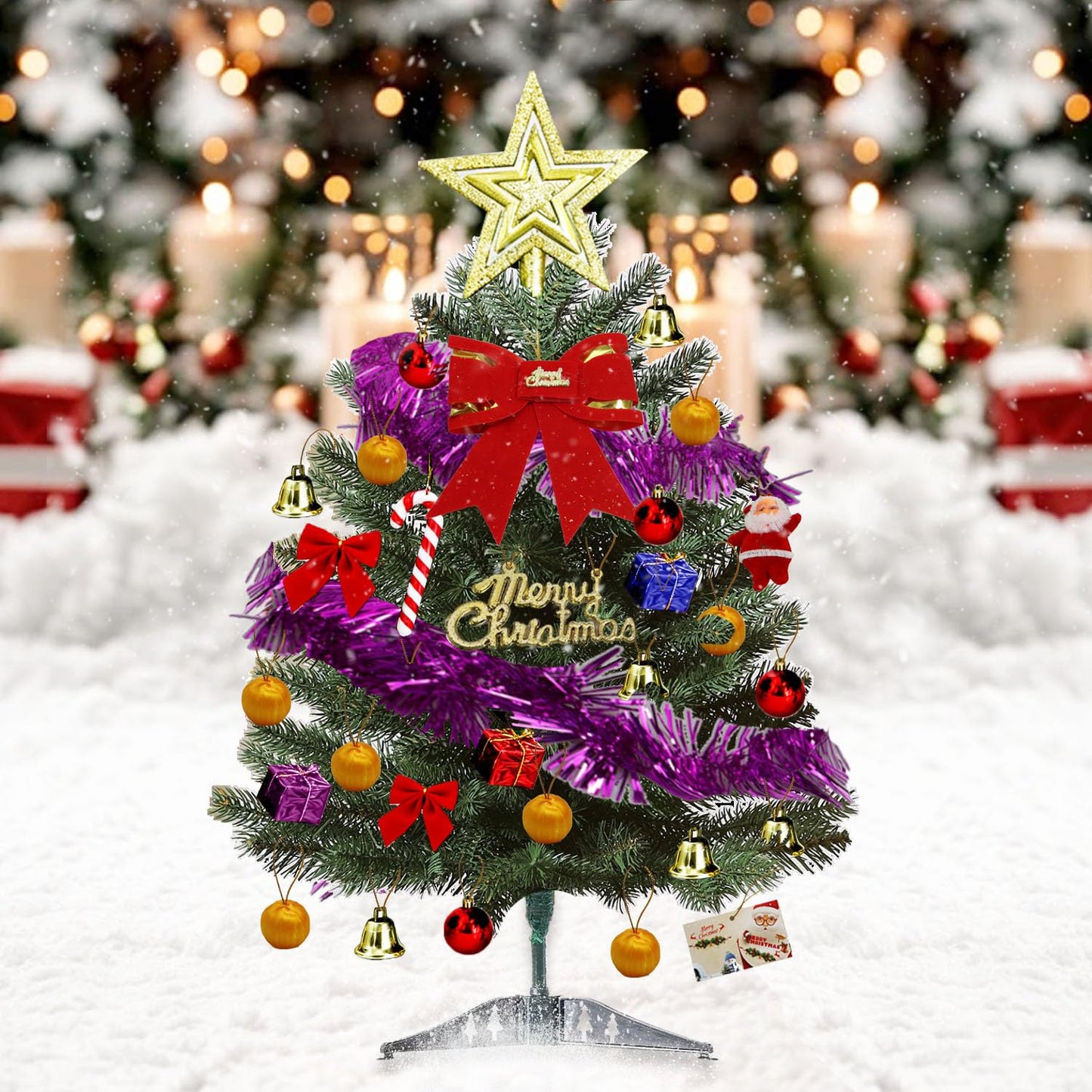 Mini-Weihnachtsbaum mit Deko-Set