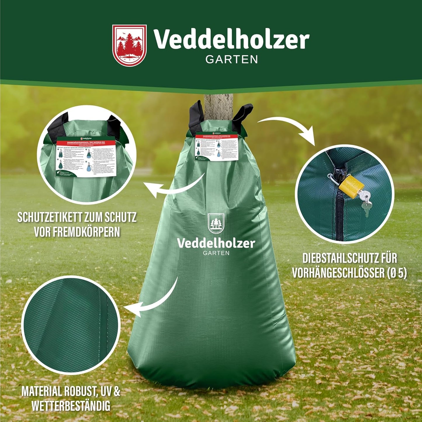 Baumbewässerungssack-Set, 12 x 75 Liter