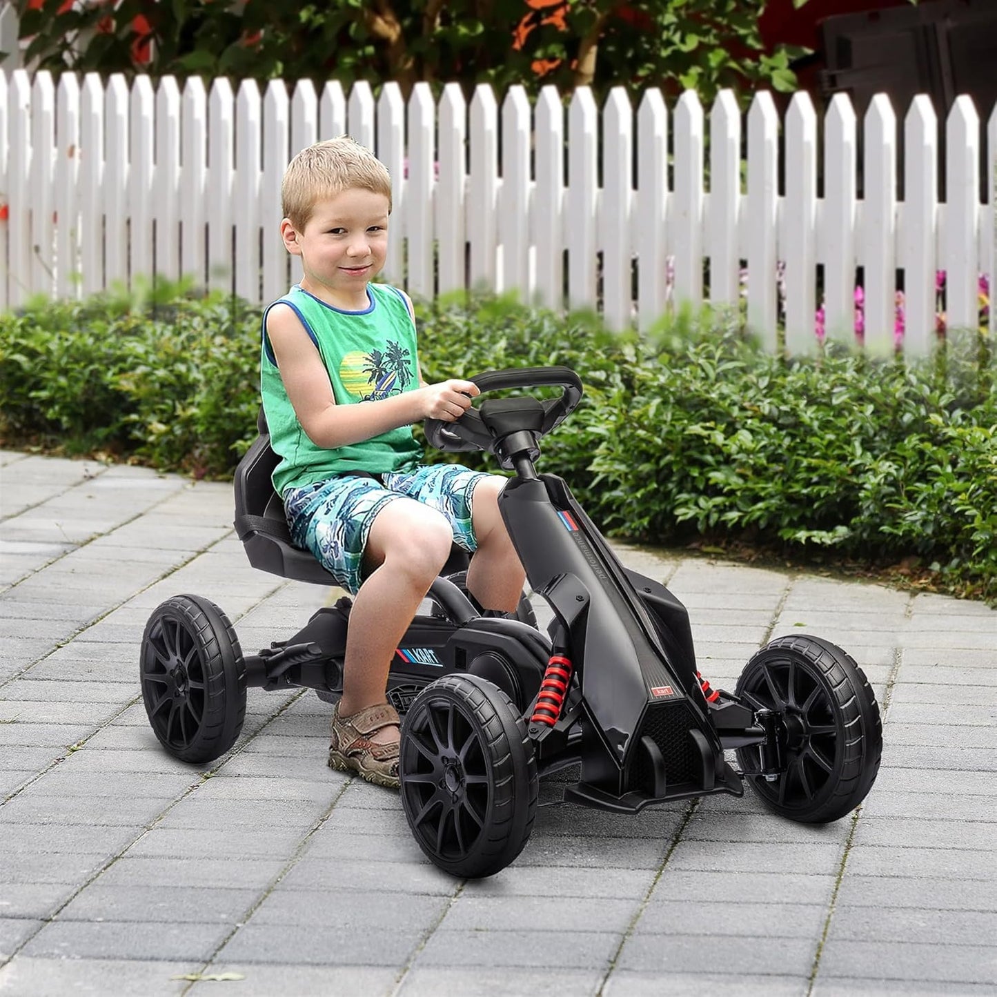 Gokart Tretauto für Kinder, Schwarz