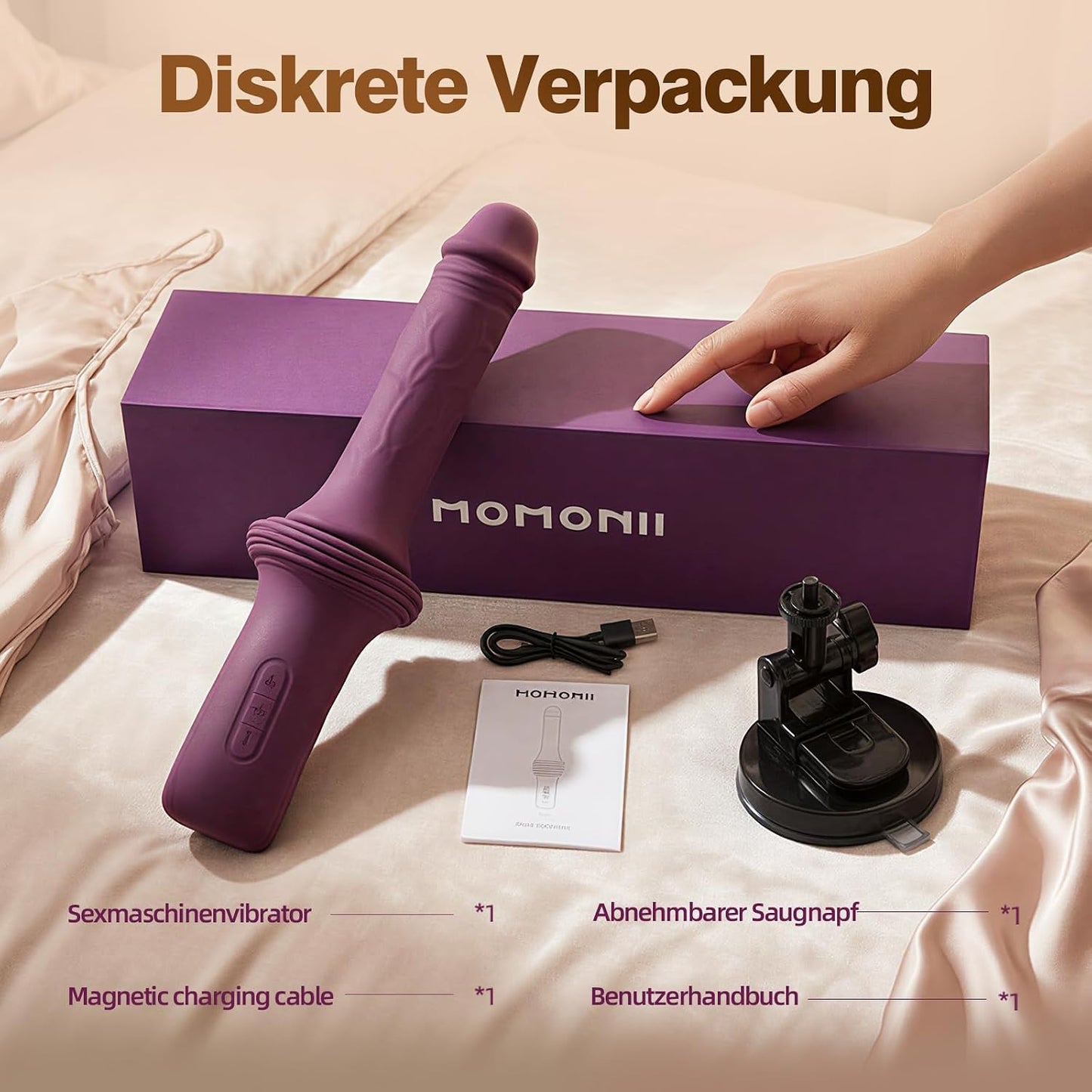 Dildo Vibratorenset mit Heiz- und Stossfunktion