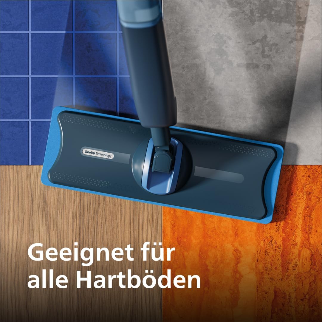 Elektrischer Wischmopp OneUp 5000 Serie mit 360° Drehgelenk, 5000 Series, 2 Feuchtigkeitseinstellungen