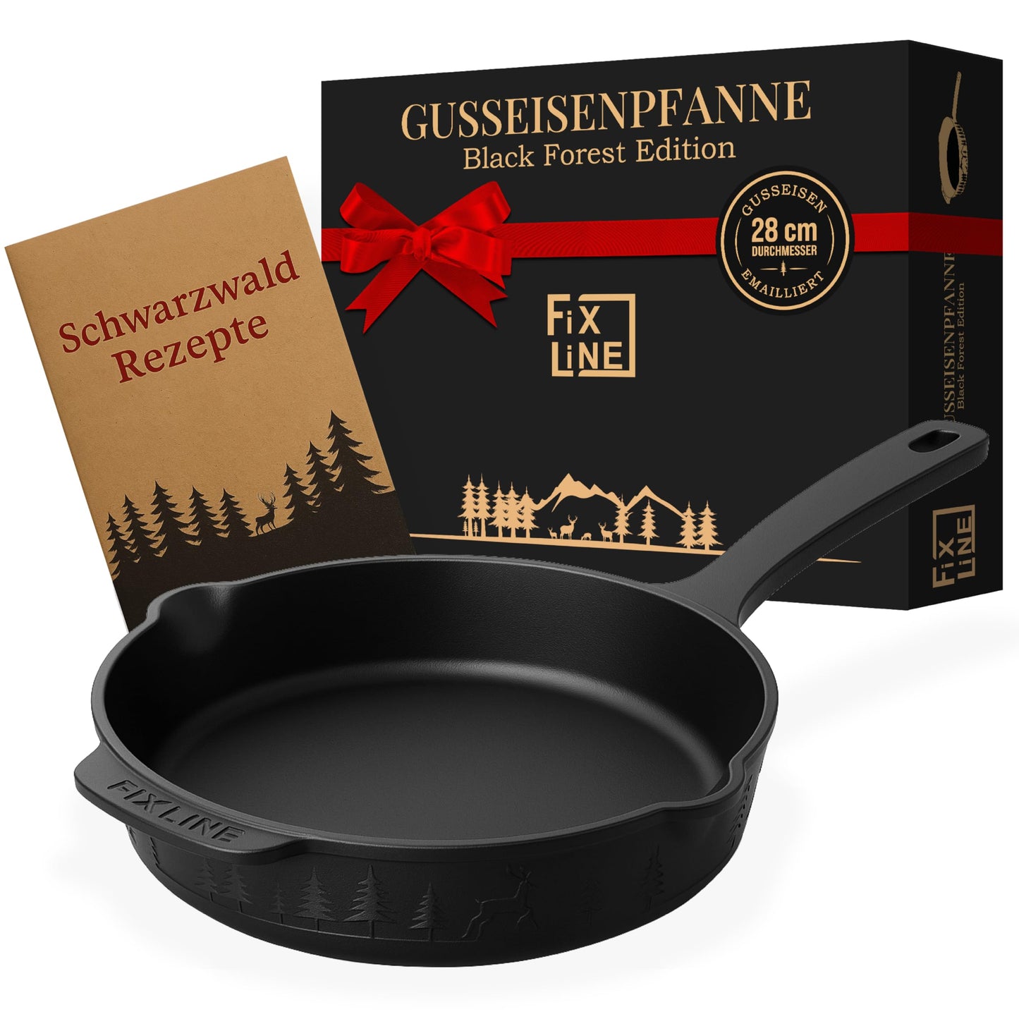 Gusseisenpfanne Black Forest Edition, 28cm