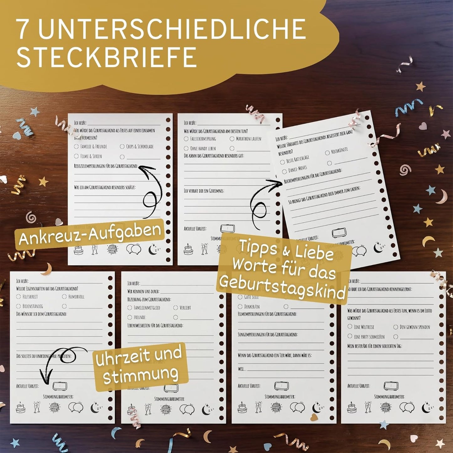 Gästebuch Geburtstag mit Fragen (40 Seiten), 40 Seiten - Bunt