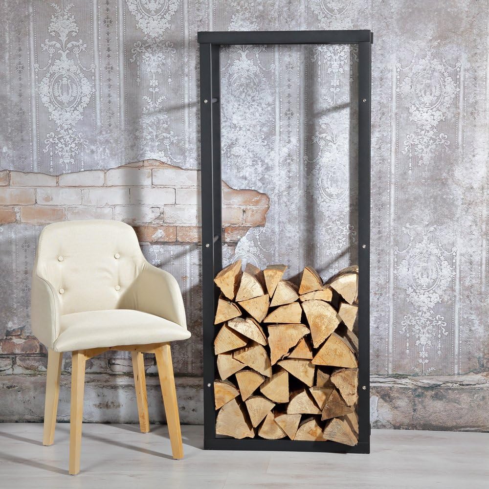 Kaminholzregal mit Bodenschutz, 100 x 60 cm
