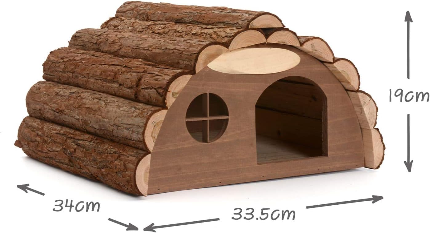 Holzhaus für Igel oder Meerschweinchen