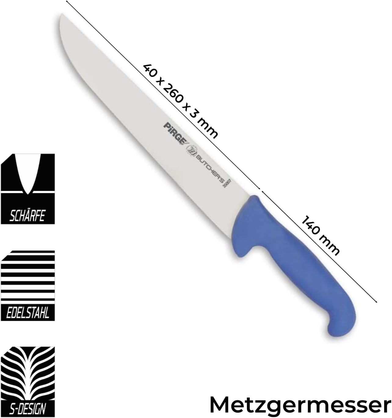 Butcher's Metzgermesser, 26 cm Blau
