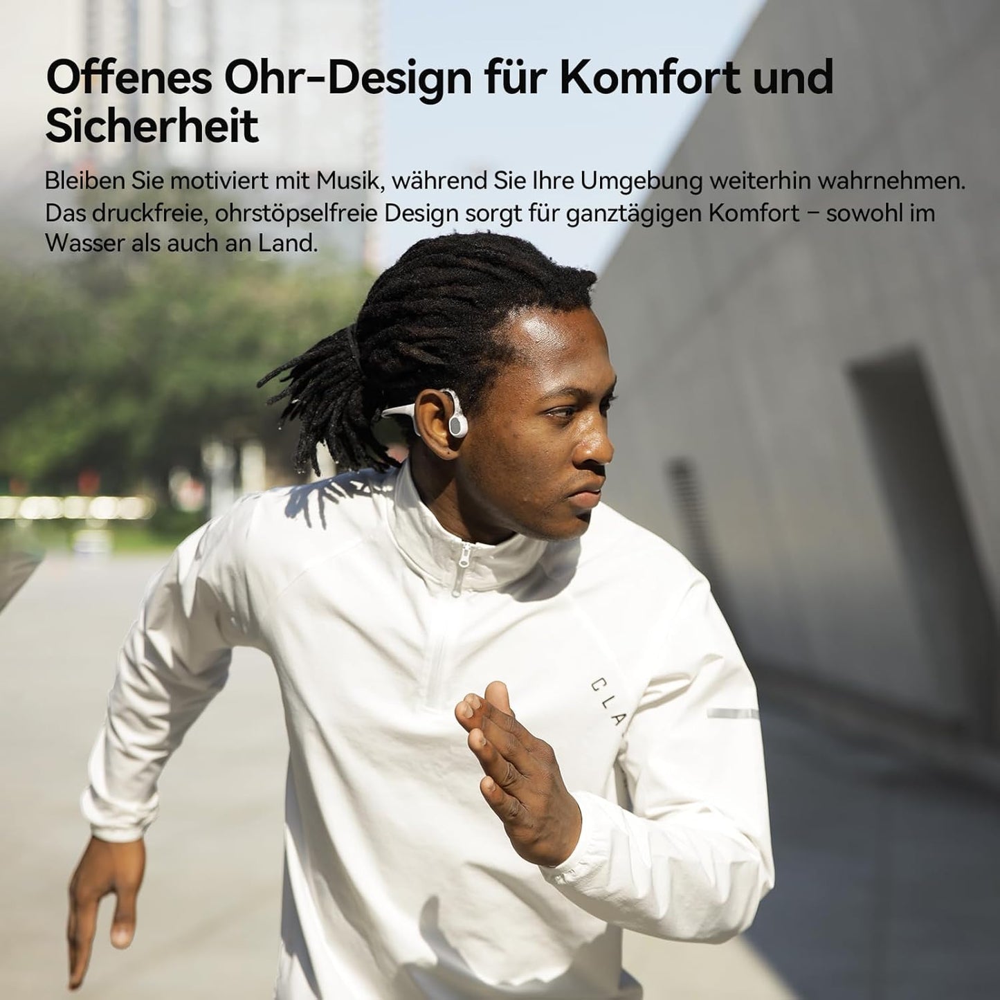 Run Plus Knochenschall-Kopfhörer, Schwarz