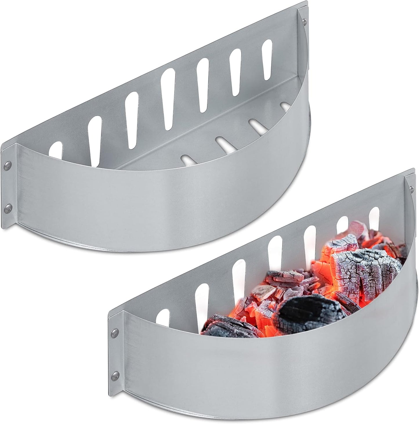 Kohlekorb-Set für direktes/indirektes Grillen