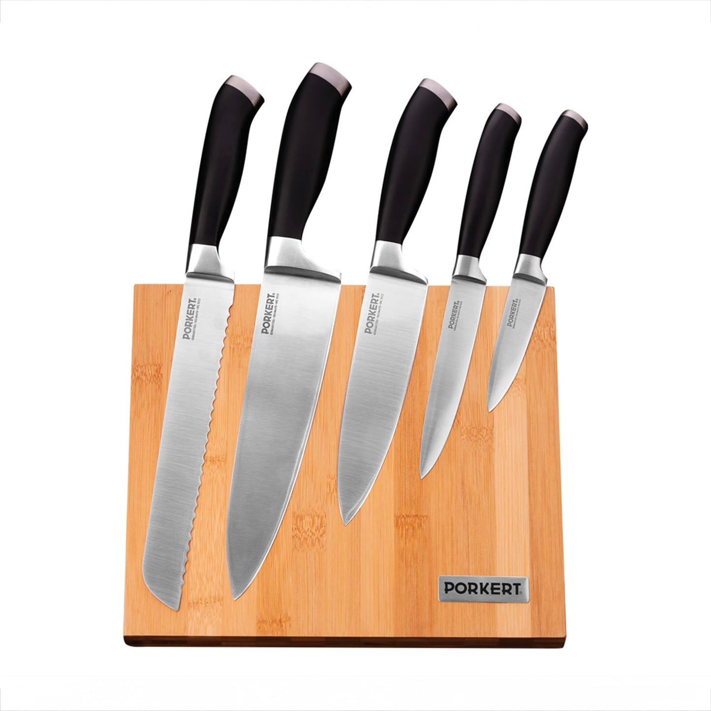 Messerblock mit Küchenmesser-Set, 5-teiliges Messerset