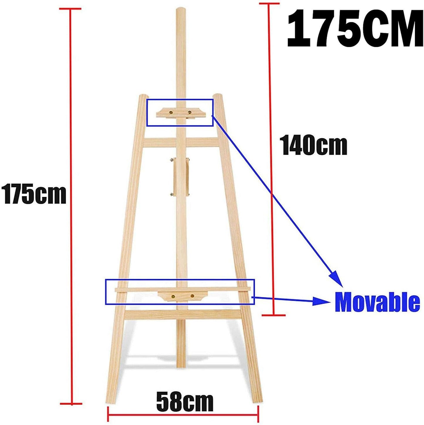 Verstellbare Staffelei bis 1,75m, 1.75m/69inch