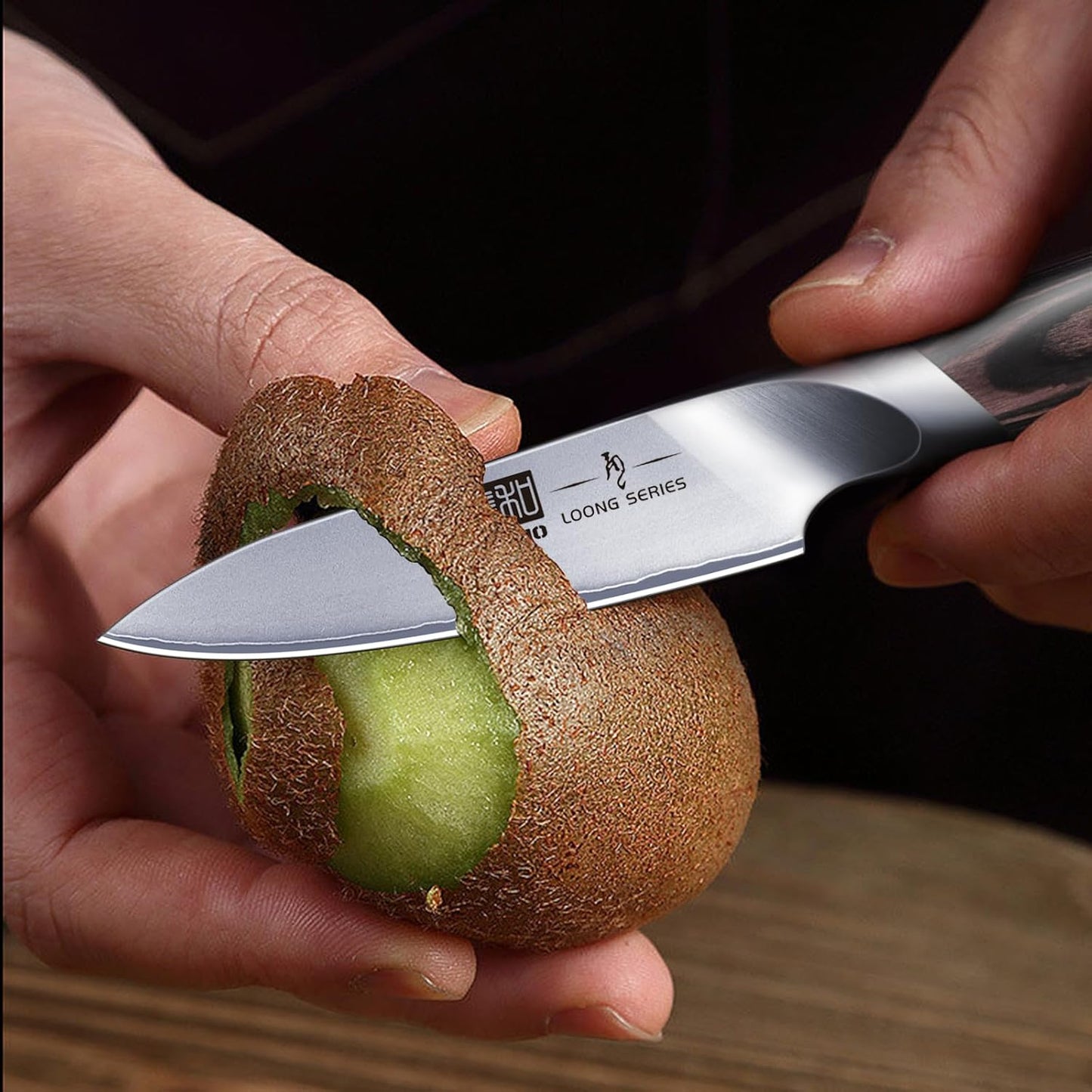 LOONG-Serie Obst- und Gemüsemesser, 10cm Schälmesser Silber
