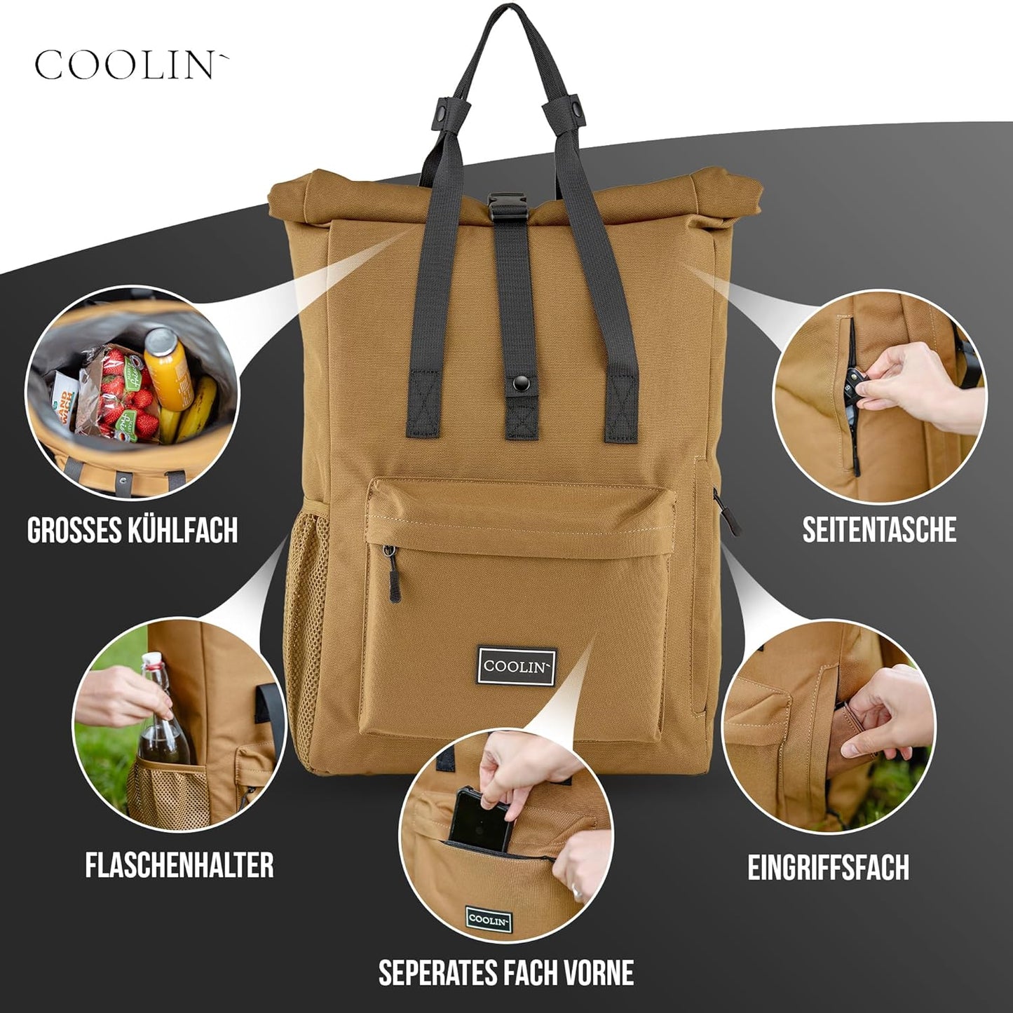 Kühlrucksack, Braun