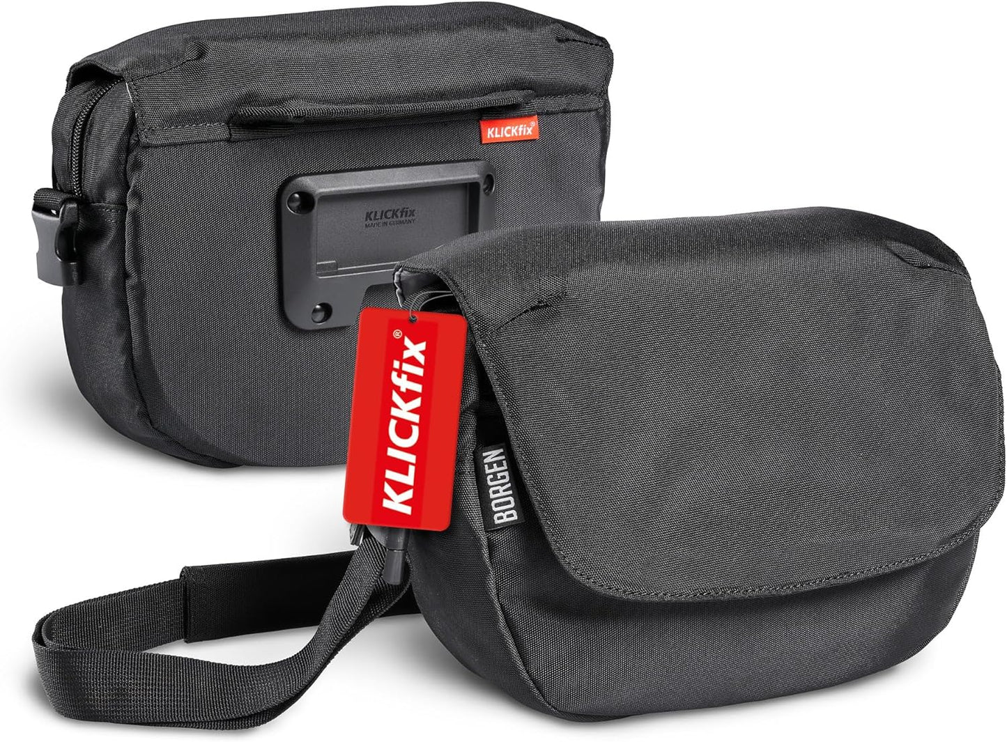 Lenkertasche KLICKfix, Ohne Adapter, Schwarz