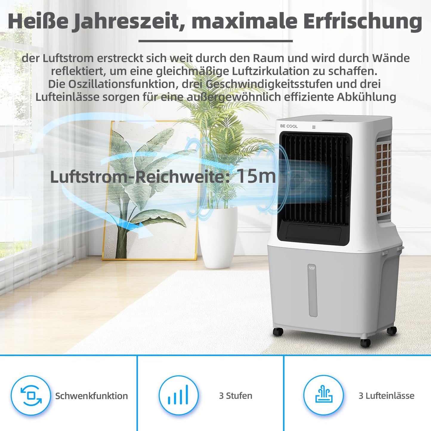 BC30ACP2501W Luftkühler mit WiFi-Steuerung und Trockenluftfunktion
