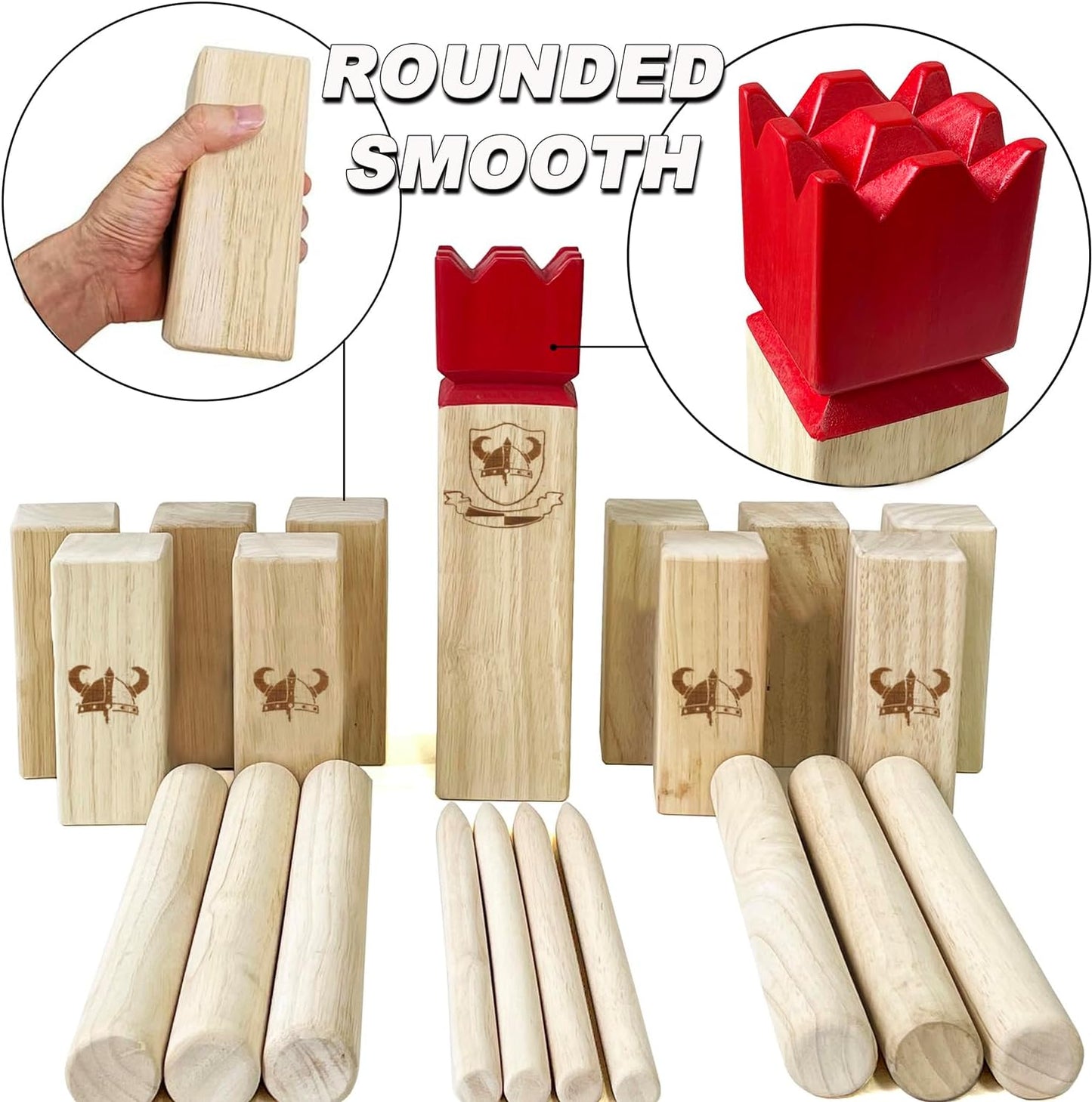 Kubb Wurfspiel mit Tragetasche, mit Tragetasche Regulation Size