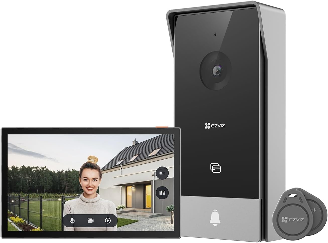 HP5 WLAN Video-Türsprechanlage mit 7-Zoll-Touchscreen, Black