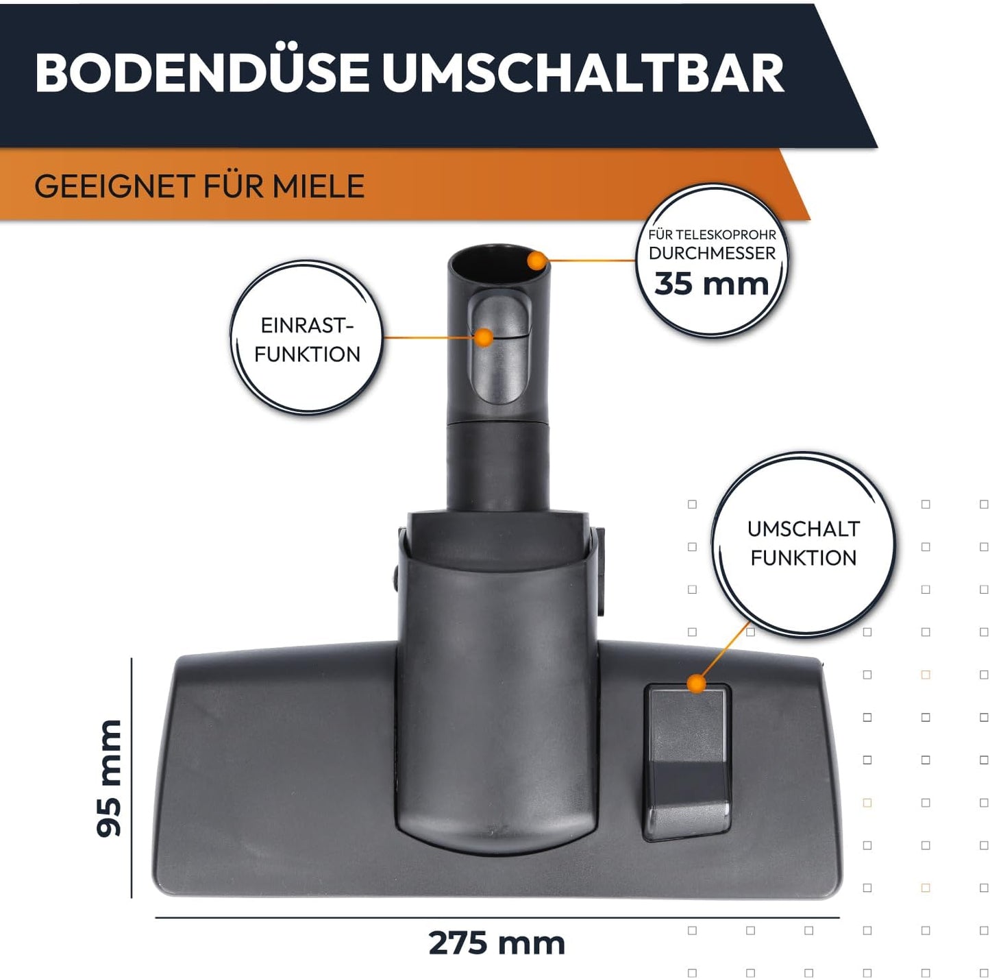 Kombidüse für Miele Staubsauger-Modelle, Kombidüse geeignet für Miele