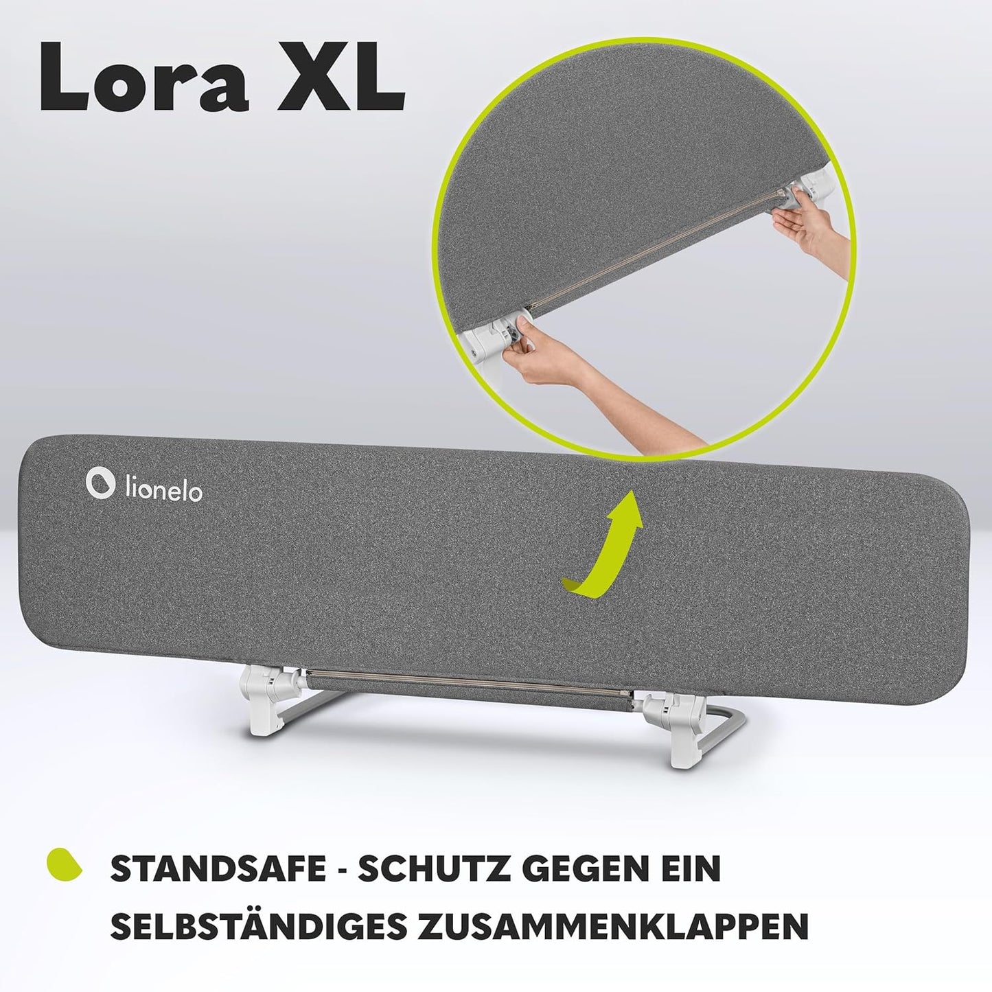 Lora XL Bettschutzgitter, X-Large ; Grau