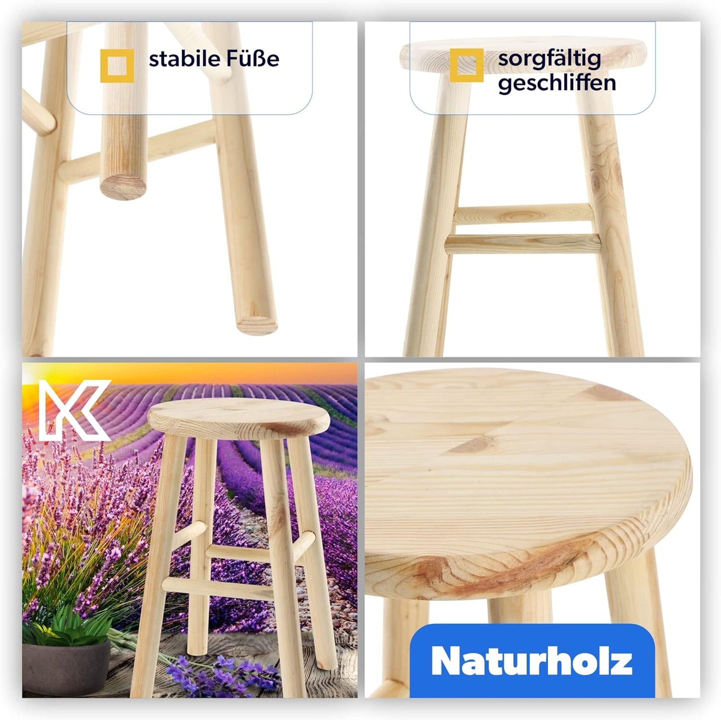 Runder Tritthocker, Rund
