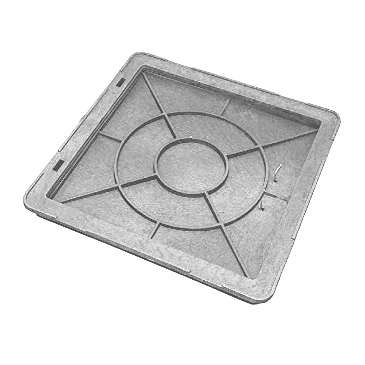 Quadratische Schachtabdeckung 65cm A15, Hellgrau